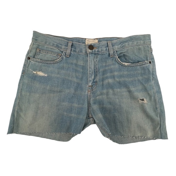 Current/Elliott The Boyfriend Distressed Cut Off Jean Shorts Size 28 Women's
